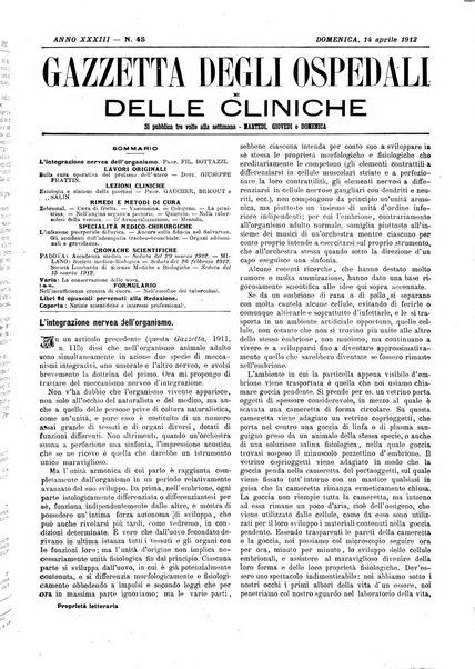 Gazzetta degli ospedali e delle cliniche