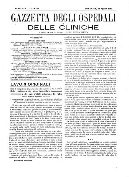 Gazzetta degli ospedali e delle cliniche