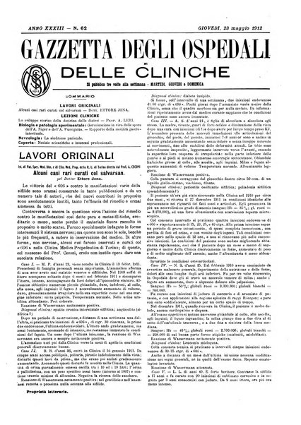 Gazzetta degli ospedali e delle cliniche