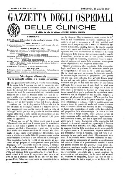 Gazzetta degli ospedali e delle cliniche