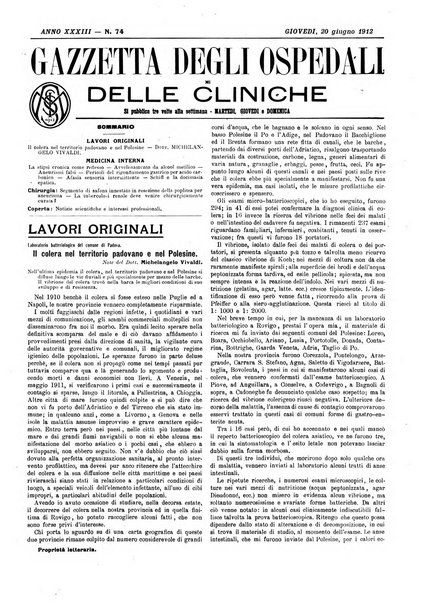 Gazzetta degli ospedali e delle cliniche