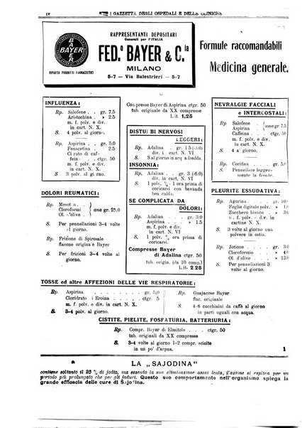 Gazzetta degli ospedali e delle cliniche