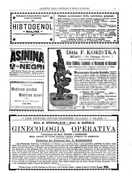 Gazzetta degli ospedali e delle cliniche