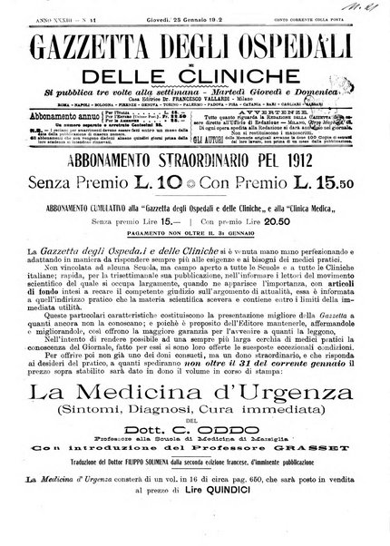 Gazzetta degli ospedali e delle cliniche