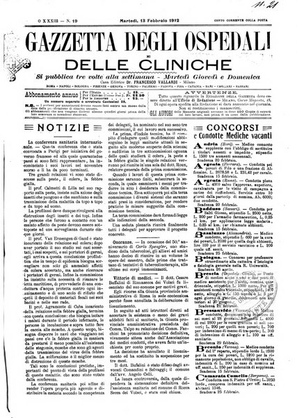 Gazzetta degli ospedali e delle cliniche