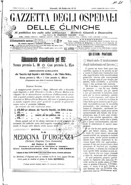 Gazzetta degli ospedali e delle cliniche