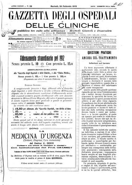 Gazzetta degli ospedali e delle cliniche