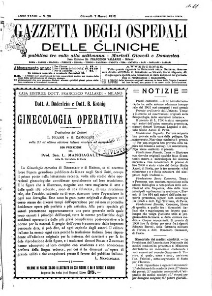 Gazzetta degli ospedali e delle cliniche