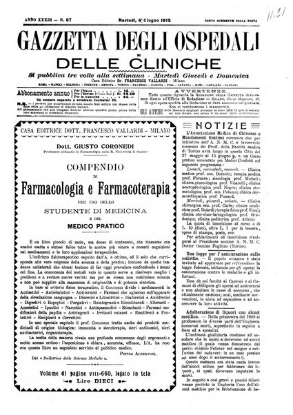 Gazzetta degli ospedali e delle cliniche