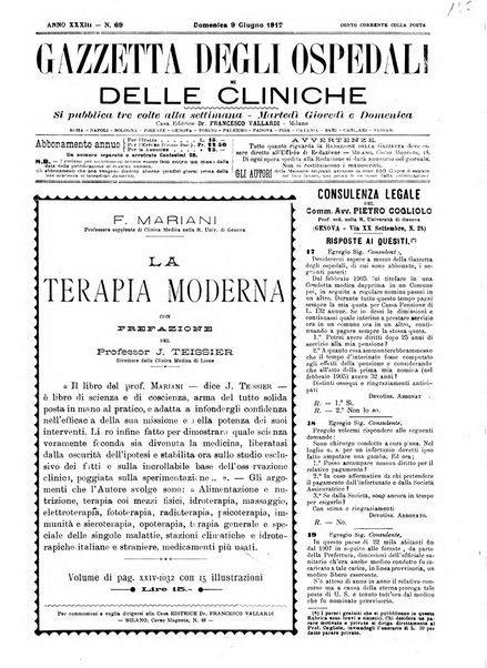 Gazzetta degli ospedali e delle cliniche