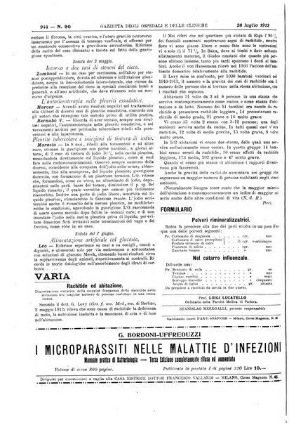 Gazzetta degli ospedali e delle cliniche