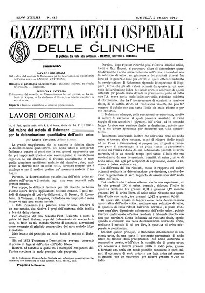 Gazzetta degli ospedali e delle cliniche