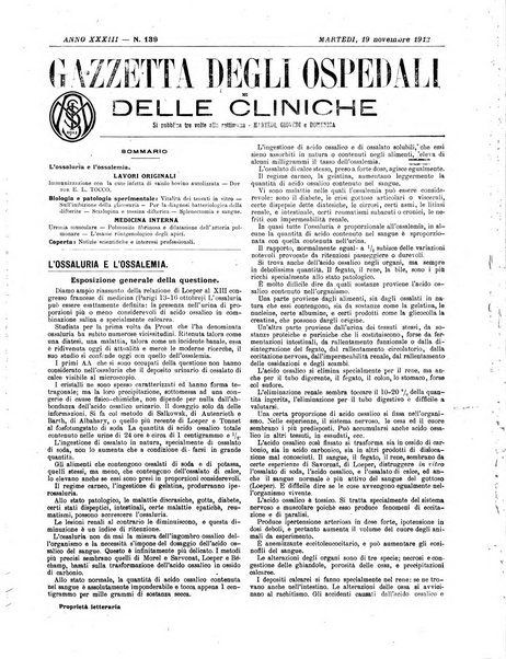 Gazzetta degli ospedali e delle cliniche