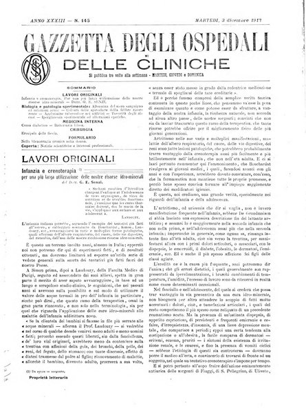 Gazzetta degli ospedali e delle cliniche