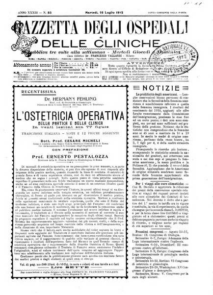 Gazzetta degli ospedali e delle cliniche