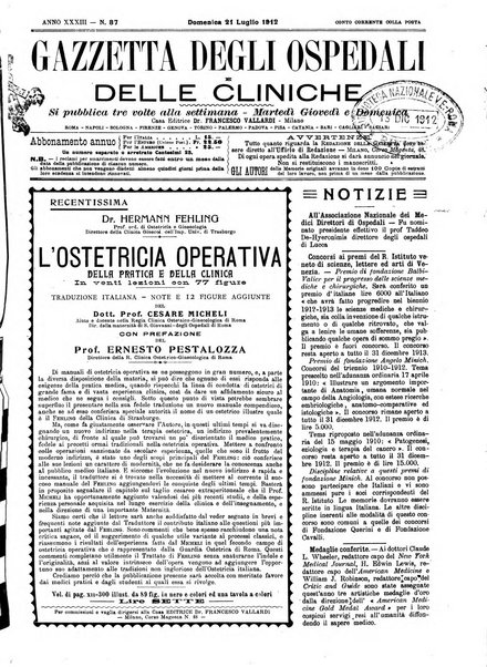 Gazzetta degli ospedali e delle cliniche