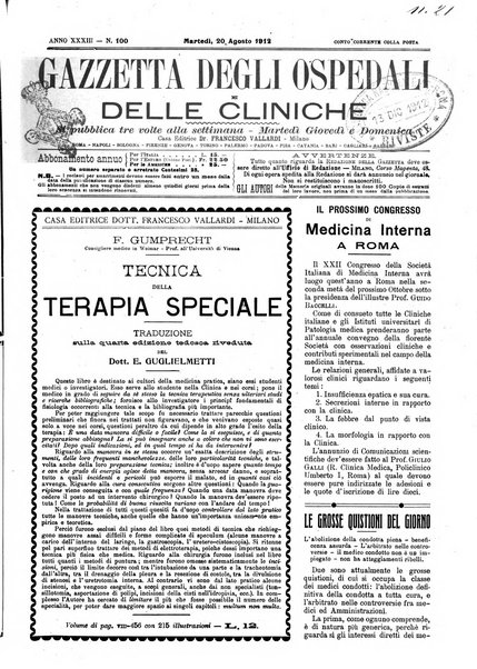 Gazzetta degli ospedali e delle cliniche