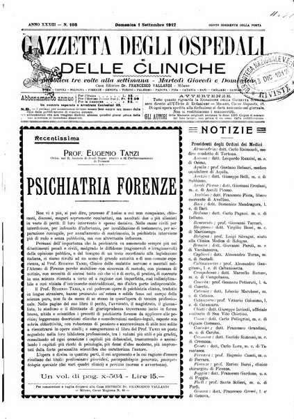 Gazzetta degli ospedali e delle cliniche