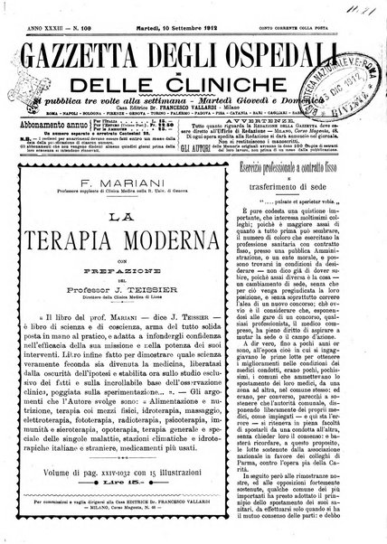 Gazzetta degli ospedali e delle cliniche