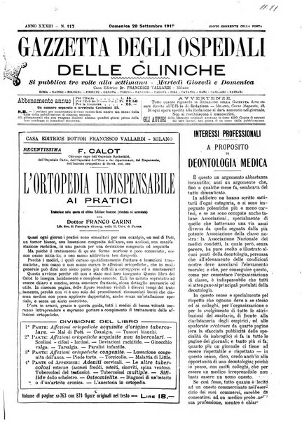 Gazzetta degli ospedali e delle cliniche