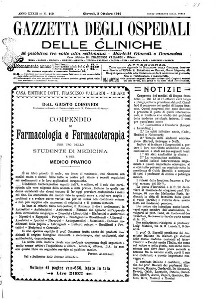 Gazzetta degli ospedali e delle cliniche