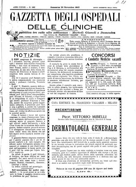 Gazzetta degli ospedali e delle cliniche