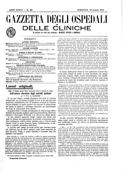 Gazzetta degli ospedali e delle cliniche