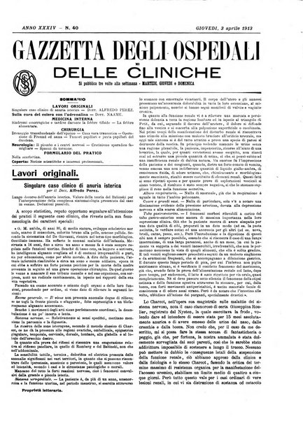 Gazzetta degli ospedali e delle cliniche