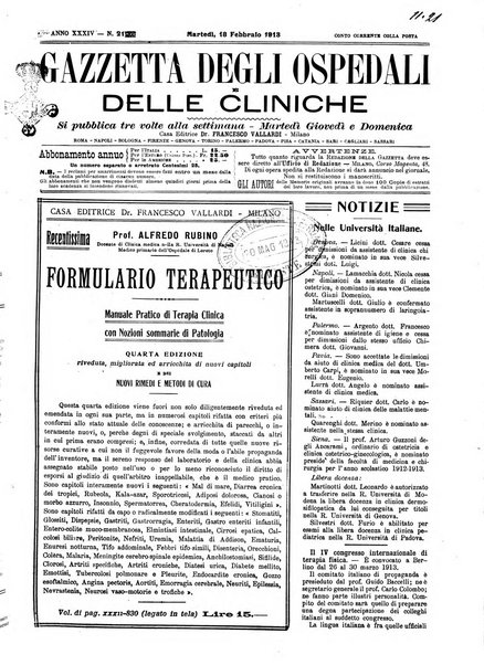 Gazzetta degli ospedali e delle cliniche