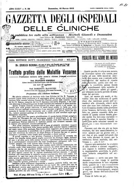 Gazzetta degli ospedali e delle cliniche