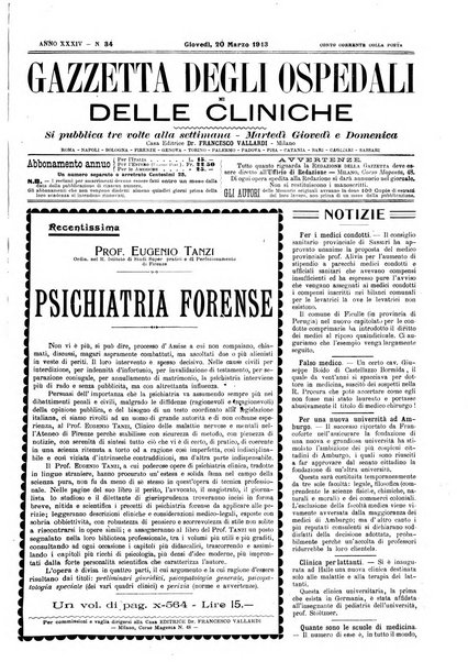 Gazzetta degli ospedali e delle cliniche