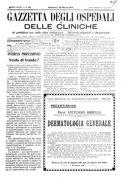 Gazzetta degli ospedali e delle cliniche