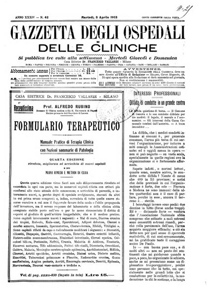 Gazzetta degli ospedali e delle cliniche