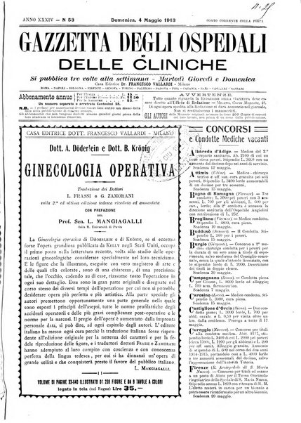 Gazzetta degli ospedali e delle cliniche