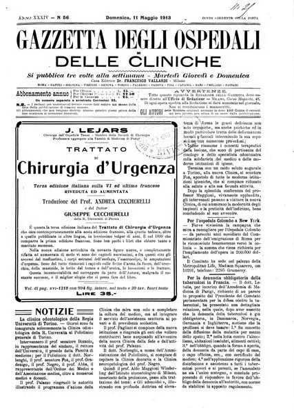 Gazzetta degli ospedali e delle cliniche