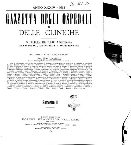 Gazzetta degli ospedali e delle cliniche