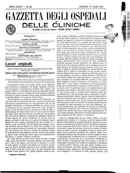 Gazzetta degli ospedali e delle cliniche