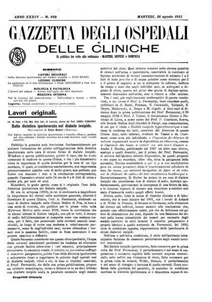 Gazzetta degli ospedali e delle cliniche