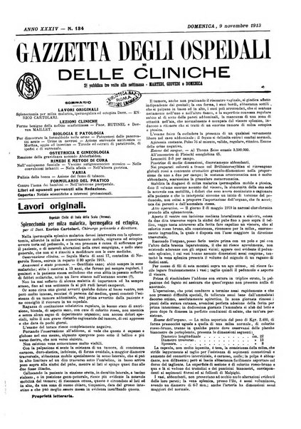 Gazzetta degli ospedali e delle cliniche