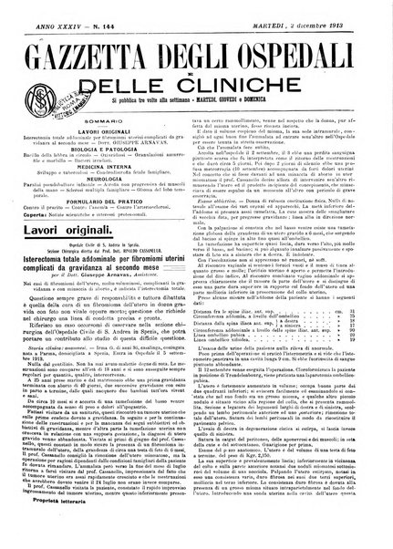 Gazzetta degli ospedali e delle cliniche