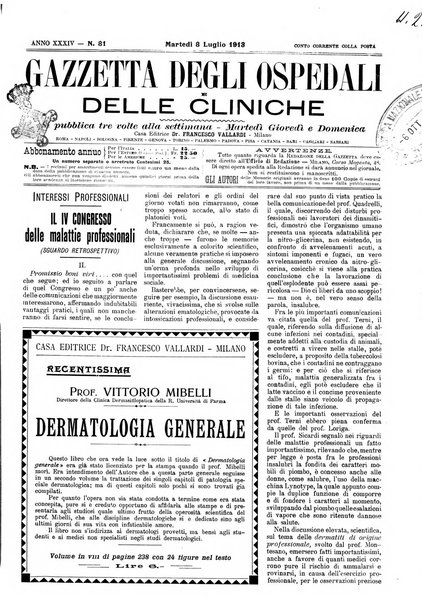 Gazzetta degli ospedali e delle cliniche