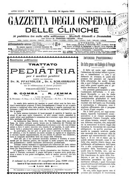 Gazzetta degli ospedali e delle cliniche