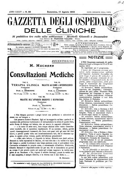 Gazzetta degli ospedali e delle cliniche