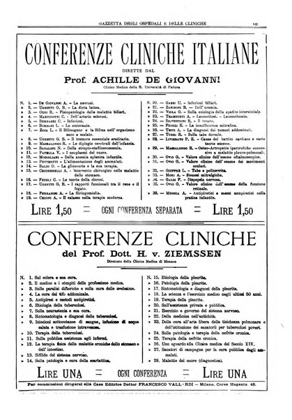 Gazzetta degli ospedali e delle cliniche