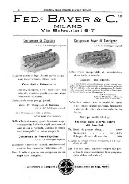 Gazzetta degli ospedali e delle cliniche