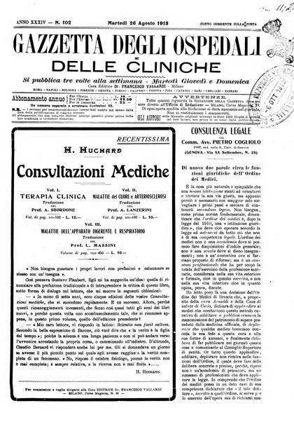 Gazzetta degli ospedali e delle cliniche