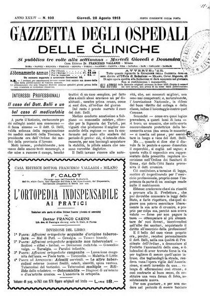 Gazzetta degli ospedali e delle cliniche