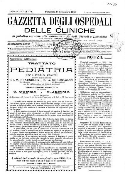 Gazzetta degli ospedali e delle cliniche