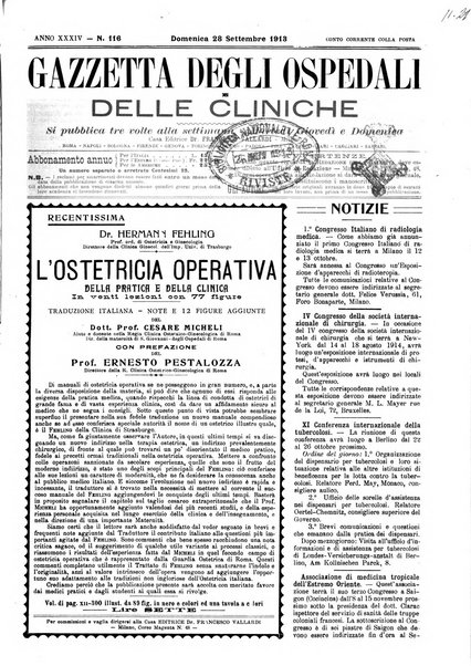 Gazzetta degli ospedali e delle cliniche