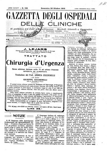 Gazzetta degli ospedali e delle cliniche